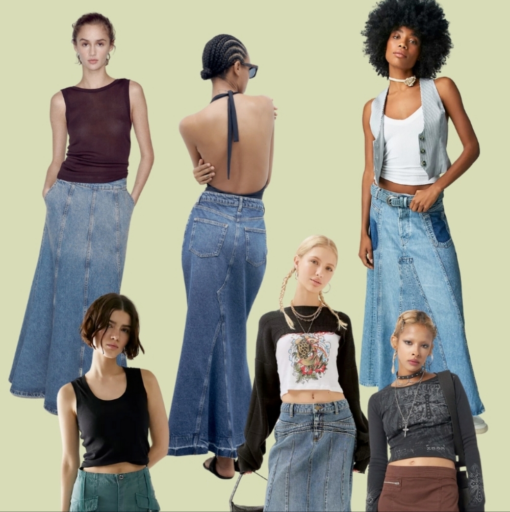 Denim Maxi Skirt